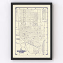 Vintage Map of Healdsburg, California 1920