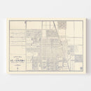Vintage Map of El Centro, California 1920