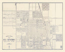 Vintage Map of El Centro, California 1920