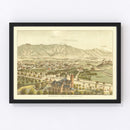 Vintage Map of Padadena, California 1892