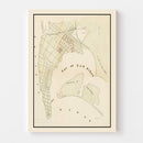 Vintage Map of San Diego, California 1892