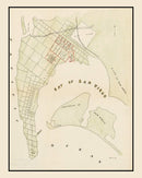 Vintage Map of San Diego, California 1892