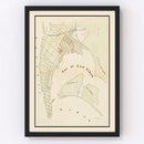 Vintage Map of San Diego, California 1892