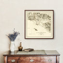 Vintage Map of Santa Monica, California 1892