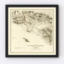 Vintage Map of Santa Monica, California 1892