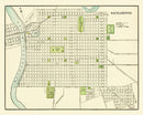 Vintage Map of Sacramento, California 1892
