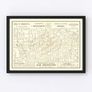 Vintage Map of Pasadena, California 1893