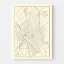 Vintage Map of San Jose, California 1893