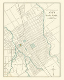 Vintage Map of San Jose, California 1893