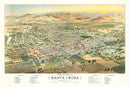Vintage Map of Santa Rosa, California 1897