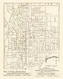 Vintage Map of Pasadena, California 1902