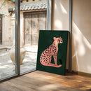 Sassy Coral Cheetah Illustration