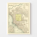 Vintage Map of San Diego, California 1902