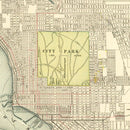 Vintage Map of San Diego, California 1902