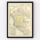 Vintage Map of San Diego, California 1902