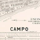 Vintage Map of Encinitas, California 1912