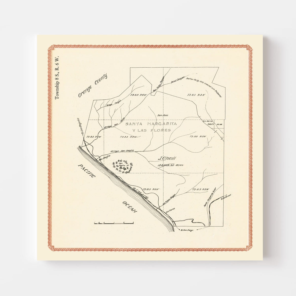 Vintage Map of Camp Pendleton, 1912, photo 4 of 5
