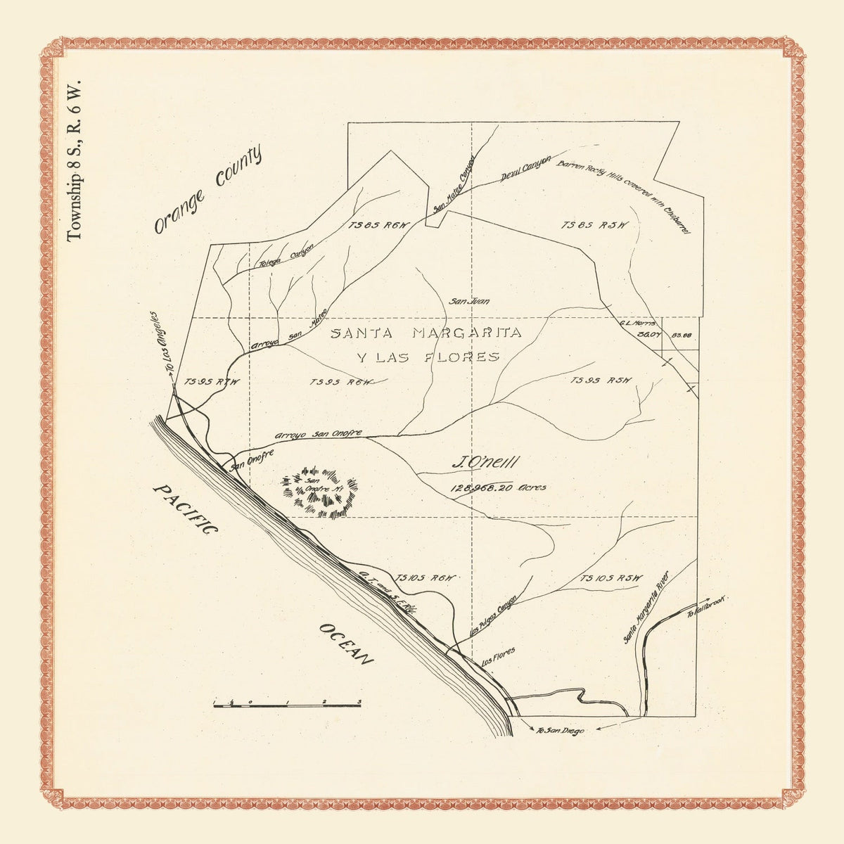 Vintage Map of Camp Pendleton, 1912, photo 5 of 5
