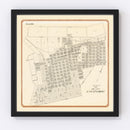 Vintage Map of Escondido, California 1912