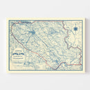 Vintage Map of Santa Clara County, California 1913