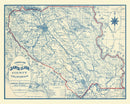 Vintage Map of Santa Clara County, California 1913