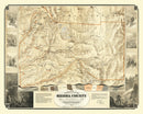 Vintage Map of Sierra County, California 1874