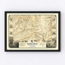 Vintage Map of Sierra County, California 1874