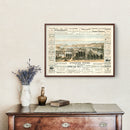 Vintage Map of Santa Cruz, California 1878
