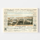 Vintage Map of Santa Cruz, California 1878