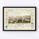 Vintage Map of Santa Cruz, California 1878