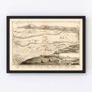 Vintage Map of Redlands, California 1882