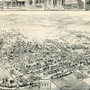 Vintage Map of Santa Rosa, California 1885