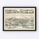 Vintage Map of Santa Rosa, California 1885
