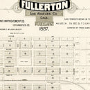 Vintage Map of Fullerton, California 1887