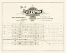 Vintage Map of Fullerton, California 1887