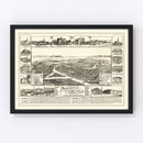 Vintage Map of Yuba, California 1888