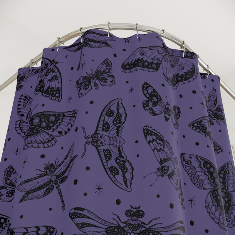 "Moth Kingdom" Cloth Shower Curtain