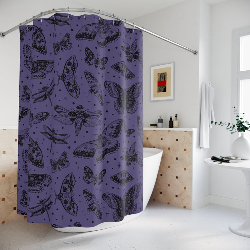 "Moth Kingdom" Cloth Shower Curtain