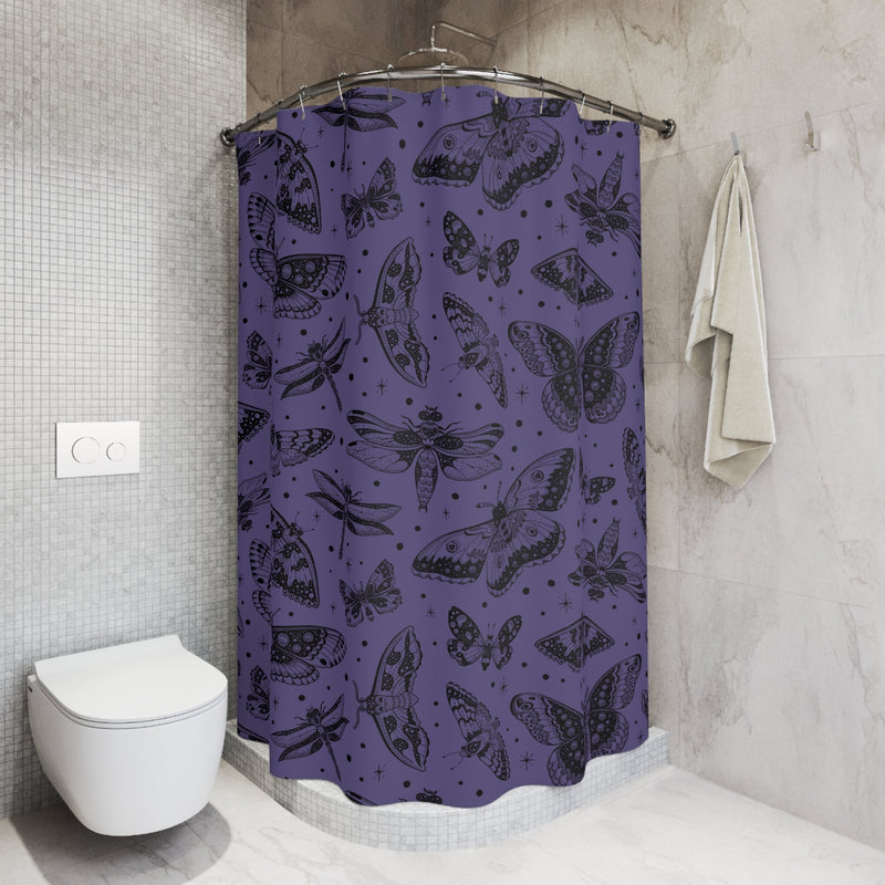 "Moth Kingdom" Cloth Shower Curtain