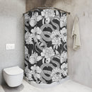 "Garden in Gray" Cloth Shower Curtain