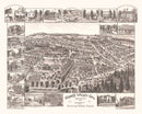 Vintage Map of Grass Valley, California 1889