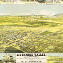 Vintage Map of Livermore, California 1889