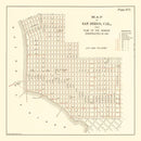 Vintage Map of San Diego, California 1891
