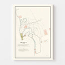 Vintage Map of San Diego, California 1891