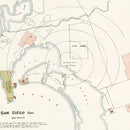Vintage Map of San Diego, California 1891