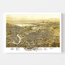 Vintage Map of Scranton, Pennsylvania 1890