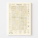 Vintage Map of Aurora County, South Dakota 1930