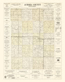 Vintage Map of Aurora County, South Dakota 1930