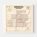 Vintage Map of Aberdeen, South Dakota 1888