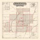 Vintage Map of Aberdeen, South Dakota 1888